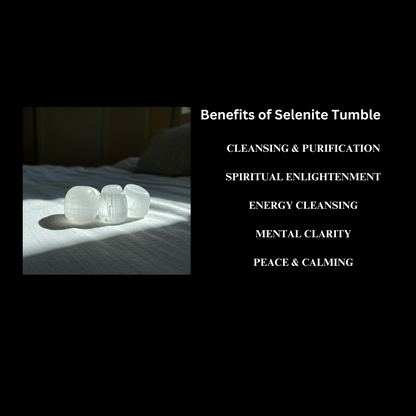 Energised Selenite Crystal Stone Tumble