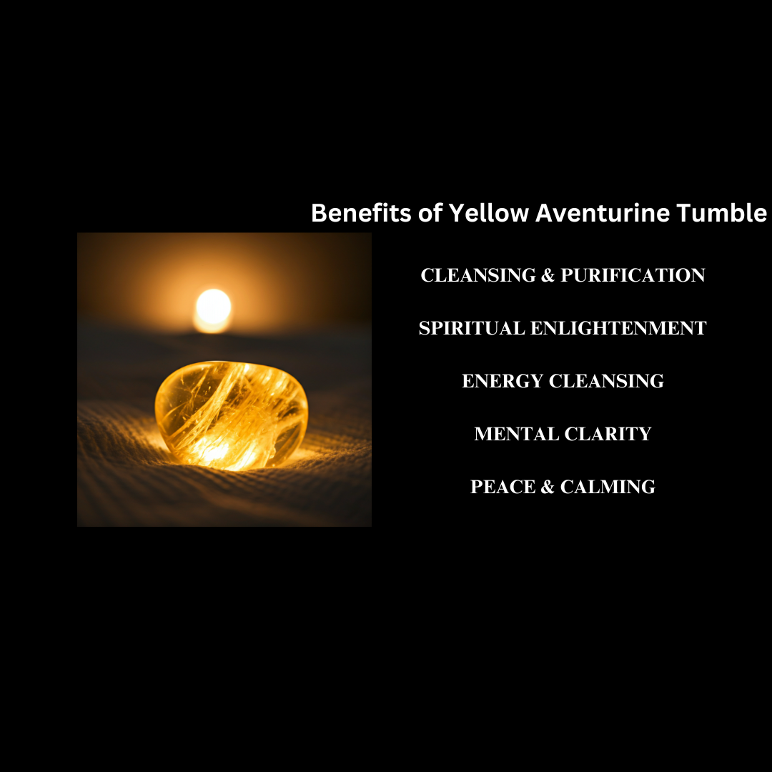 Energised Yellow Aventurine Crystal Stone Tumble