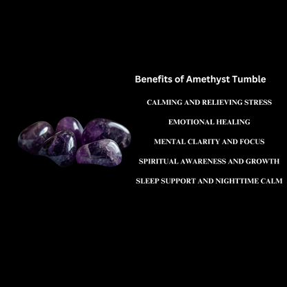 Energised Amethyst Crystal Stone Tumble