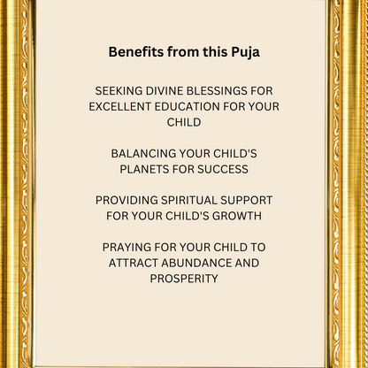 Puja for Child Education